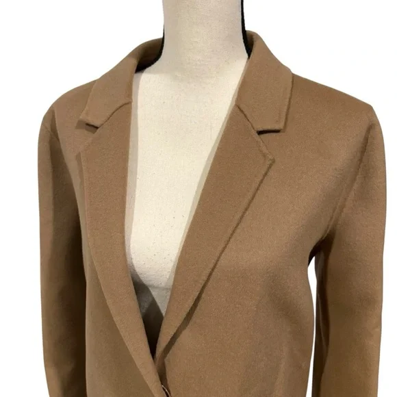 Antonio Melani Classic Camel Trench Coat One Button Size 10